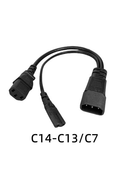 Choice سلك طاقة تيار متردد مقسم آخر من نوع C13-C7 IEC320 C14 C8 إلى 2X C7 C5 C13 Y، IEC Figure 8 ذكر إلى 2 أنثى مقاس 1 بوصة