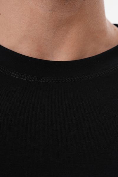 ACTIVE MODA - Men's Black Short Sleeve Tshirt - Shorts Set 2 Pieces Large Size Oversized Cotton