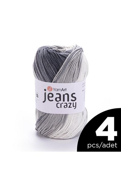 Yarnart Jeans Crazy - Ebruli - 8204 - 4 Pcs