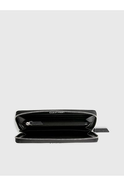 Calvin Klein Black Women's Wallet - Smooth, Surface, Paper Money Compartment, Card Slot K60k606