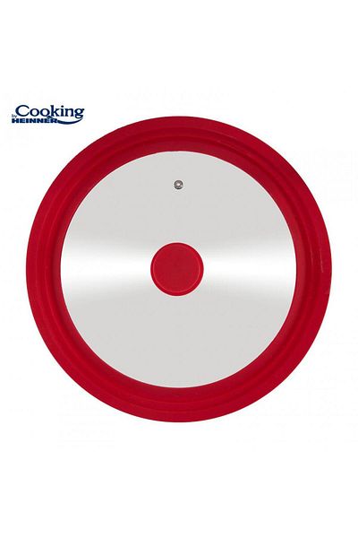 Heinner Heinner HR-AER-22D26R glass lid with silicone rim adjustable in 3 sizes 22/24/26 cm