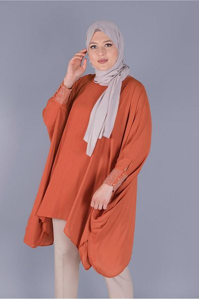 Alvina ΜΑΝΙΚΙΑ ΠΕΤΡΑ ΕΚΤΥΠΩΜΕΝΗ ΑΣΥΜΜΕΤΡΙΚΗ ΚΟΠΗ ΤΟΥΝΙΚ 40858