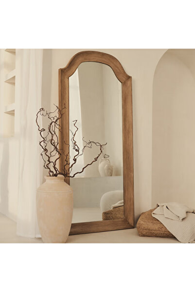 Muummirror Modern Dekoratif Ahşap Boy Aynası - Country Tarz İskandinav Kemerl...