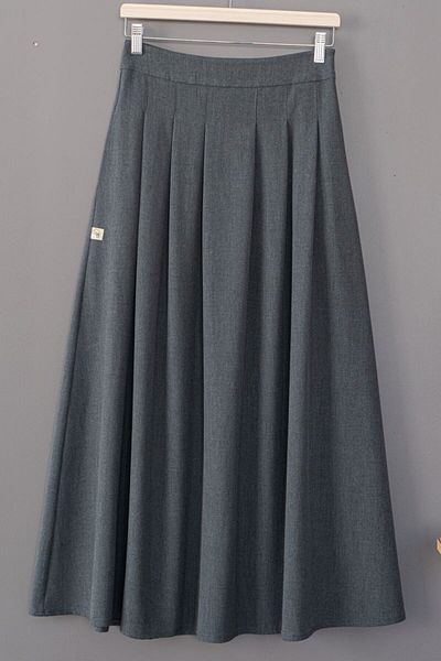 hrmonny PLEATED LONG FLARED SKIRT