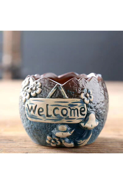 Generic أصيص خزفي صغير 6 6 سم، وعاء صغير للصبار والعصارة والأعشاب أو ديكور ال...