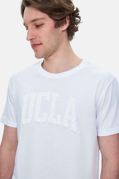 UCLA Tricou pentru bărbați cu imprimeu Culver White Crew Neck