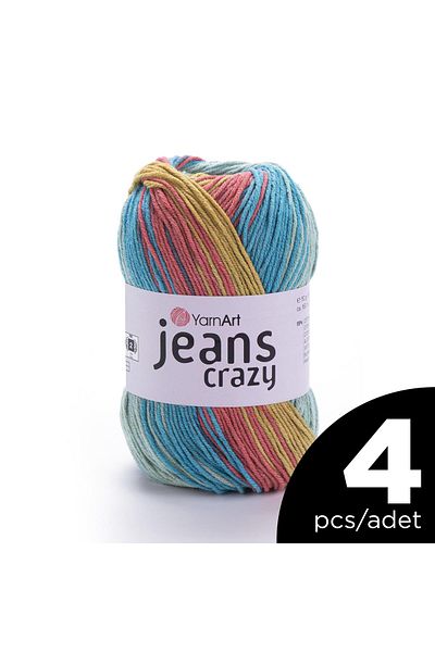 Yarnart Jeans Crazy - Ebruli - 8221 - 4 Pcs