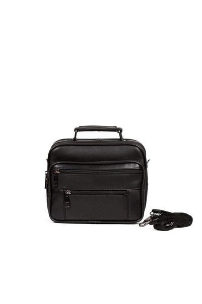 CERFF LEATHER CLUP Cerffleather Clup Men's Leather Case Bag with Shoulder Strap (Medium) 15.5 * 19.5 cm)