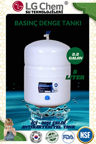 ligth gastro LİGTH GASTRO LG Chem NSF ONAYLI 8 LİTRE ANTİBAKTERİYEL ÇELİK TAN...