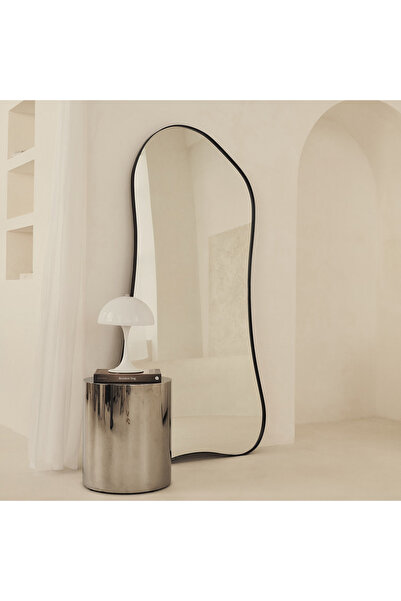 Muummirror 180x116 cm Dekoratif Metal Çerçeveli Asimetrik Modern Boy Aynası -...