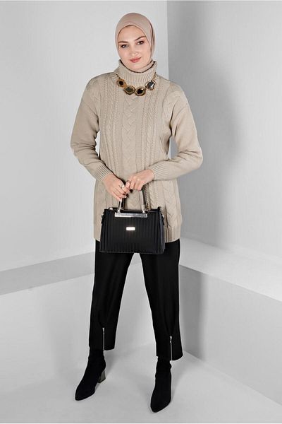 Alvina 70438 Model - Zippered Trousers