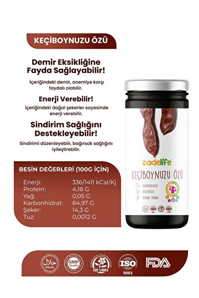 zadelife Keçiboynuzu Özü 315 gr