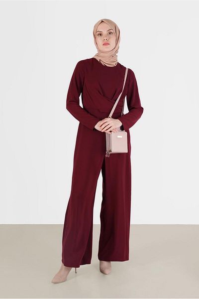 Alvina WAIST DETAILED BACK ZIPPERED JUMPSUIT 42451