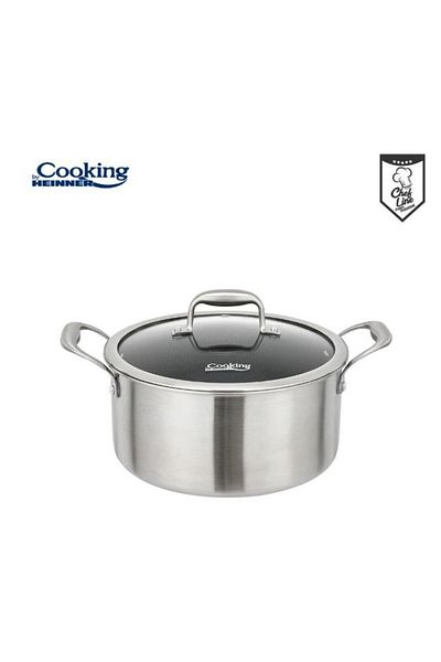 Heinner Stainless steel casserole with lid Heinner HR-MRK-24, 24 x 12 cm, 5 L