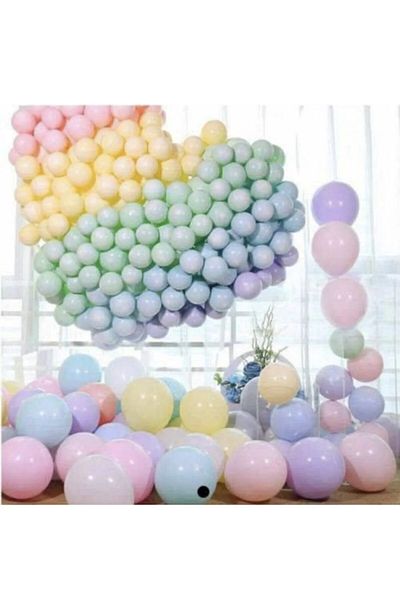 Onay Store 100 Pcs Macarons Balloon Pink and Blue Color Mixed Color Balloon Chain Set