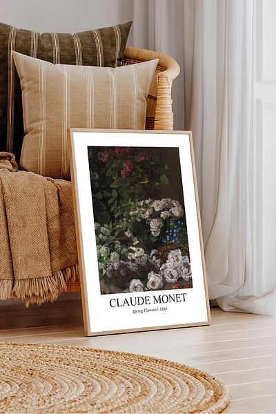 Dekorsiahome Ένα τεμάχιο ζωγραφική με ξύλινο πλαίσιο Claudemonettk0006