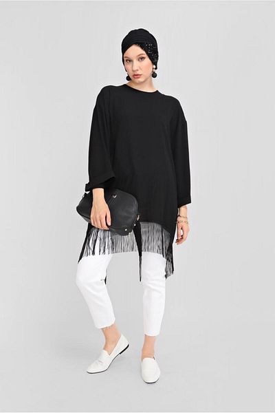 Alvina Tasseled Round Neck Tunic 41789