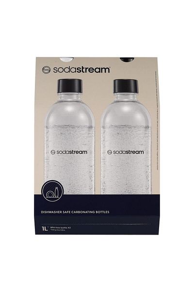 sodastream Set 2 sticle carbonatare Sodastream, plastic, 1L, Alb/Negru