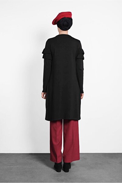 Alvina 40003 Model Ruffle Detailed Knitwear Tunic