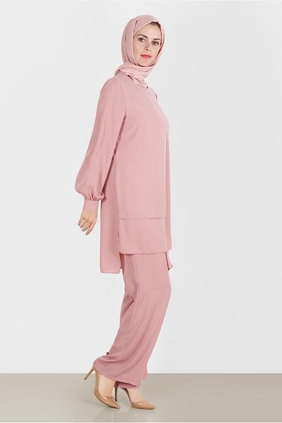 Alvina Stone Detailed Double Trousers Set - 42514