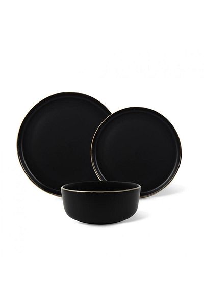 Heinner Ceramic dinner service Heinner HR-WDF-18N, IMPERIAL, 18 pieces (Black)