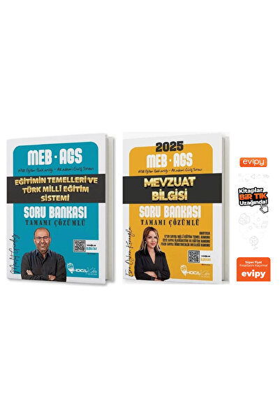 Hoca Kafası Yayınları 2025 MEB-AGS Eğitimin Temelleri ve Türk Milli Eğitim Sistemi + Mevzuat Bilgisi Soru Bankası 2 Kitap