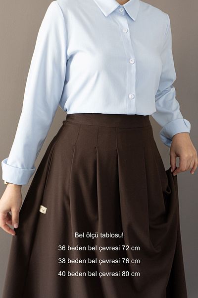 hrmonny PLEATED LONG FLARED SKIRT