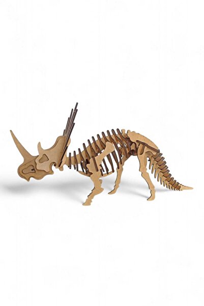 Ahşap Maket Dinozor (Styracosaurus) 150 X 210 X 420mm