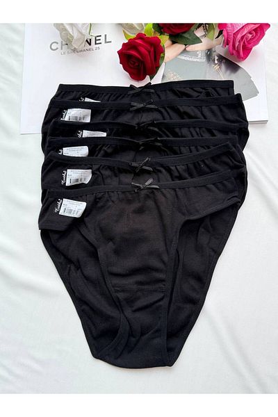 Tutku Set de 3 chiloți de zi cu zi din bumbac, culoarea pielii alb-negru