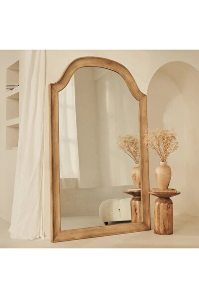 Muummirror Modern Dekoratif Ahşap Boy Aynası - Country Tarz İskandinav Kemerl...