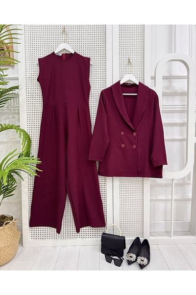 onix Livoni Jacket Jumpsuit Suit Claret Red