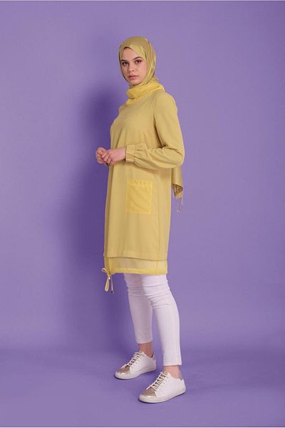Alvina Mesh Detailed Aerobin Tunic 41388