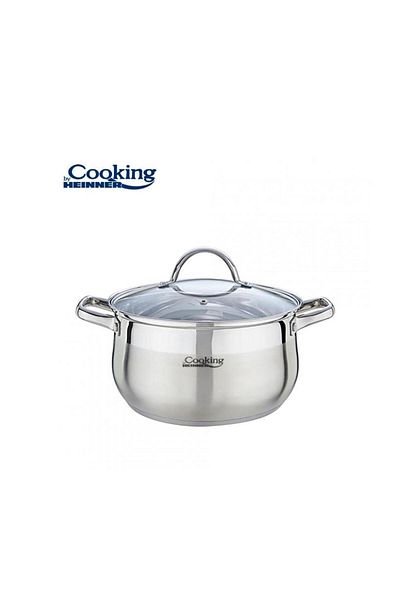 Heinner Heinner Amira HR-MSF-061 saucepan with lid, 24 x 13.5 cm, 6.1 L (Stainless Steel)