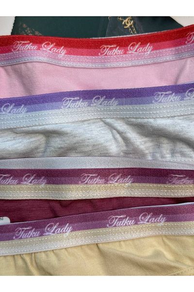 Tutku Set de chiloți din 3 piese model bikini cu dungi Berry