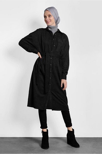 Alvina Velvet Corner Button Tunic 40301