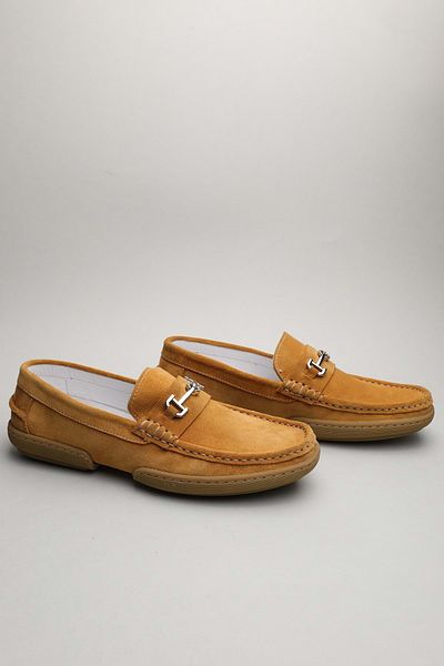 Gondol Men's Genuine Leather Classic Loafer Mustard 42 Ttx.60144