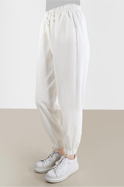 Alvina 70251 Model Elastic Legs and Lace-up Waist Trousers