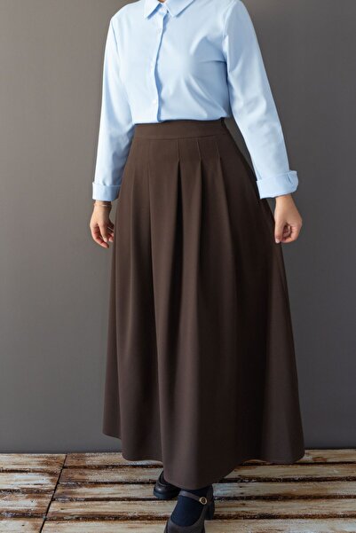 hrmonny PLEATED LONG FLARED SKIRT