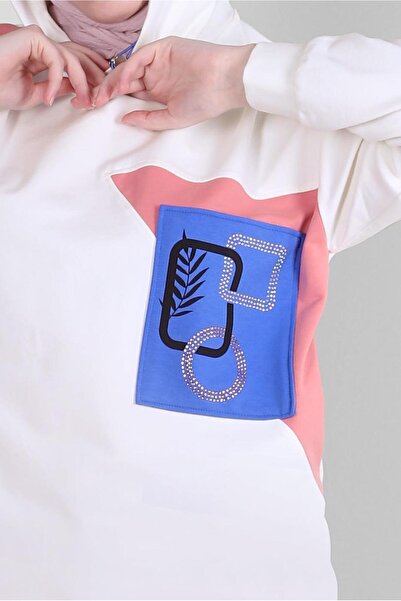 Alvina Φούτερ με κουκούλα με στάμπα - 43622