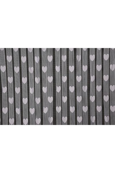 AKÇA TEKSTİL Heart Model White Color String Curtain Ready String Curtain 300*270