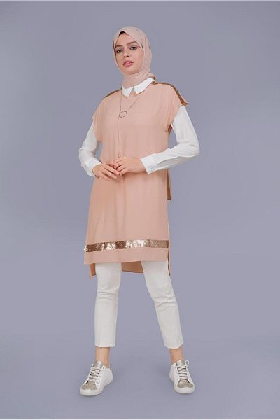 Alvina Pul Payet Detailed Double Tunic 40866