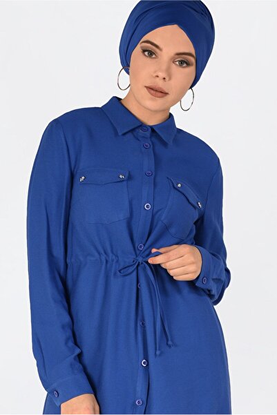 Alvina Buttoned Tunic with Button with Waist 4703