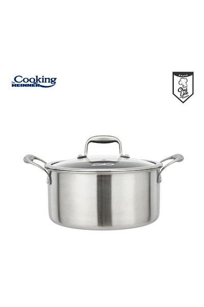 Heinner Stainless steel casserole with lid Heinner HR-MRK-24, 24 x 12 cm, 5 L