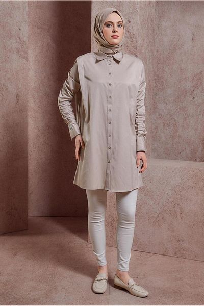Alvina GIRLING DETAILED SATIN TUNIC 44466