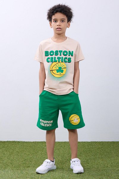 Perendi Boy's Team Basketball Printed - Summer Sports Combination Stone Χρώμα