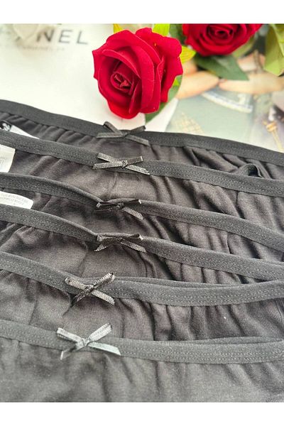 Tutku Set de 3 chiloți de zi cu zi din bumbac, culoarea pielii alb-negru