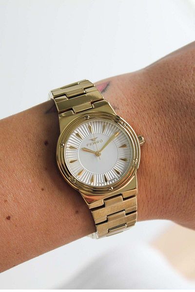 FERRO F21586B Women's Wrist Watch with Steel Cord