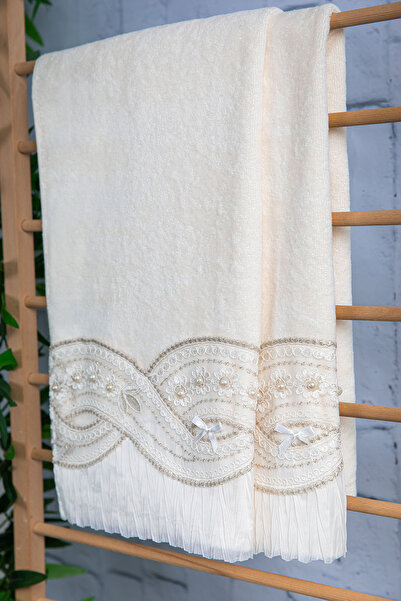 FAVORA 100% бавовняні рушники з бантиками, 2 шт., 50x90 - кремові