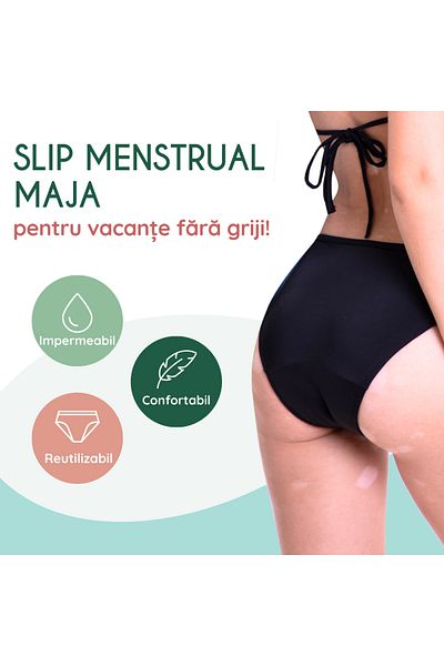 FemiEko Menstrual Panties For The Beach, Maja Model, 3 Layers Of Protection, Uv Protection, Moderate Absorption