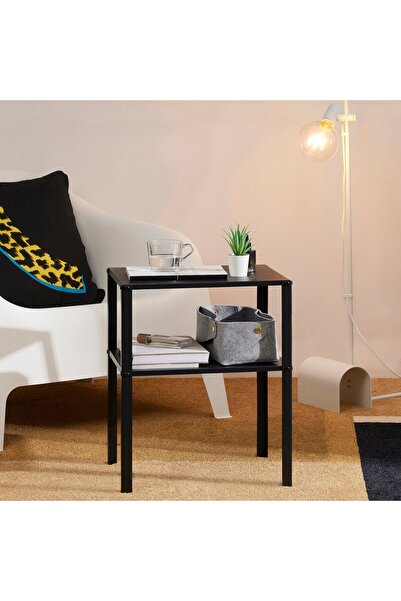 IKEA IKEA KNARREVIK Bedside Table Black 42x33.5x52 cm, Steel Frame, Modern & Compact